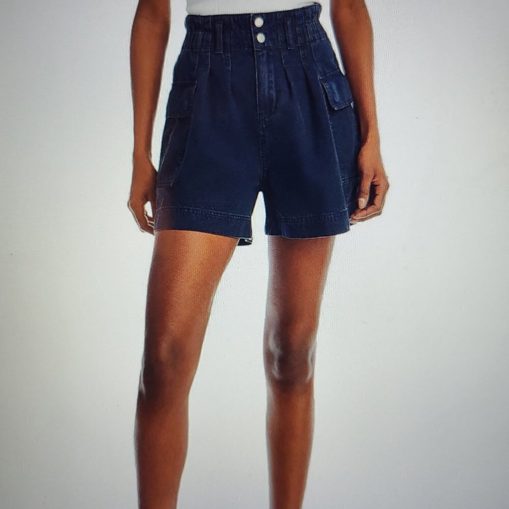 BlankNYC Utility High-Waist Shorts Size Medium  NWT- Midnight Silence